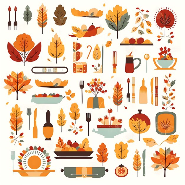 Photo modèle sans couture joyeux thanksgiving dayautomne automnethanksgiving citrouilles mignonnes fond doodle