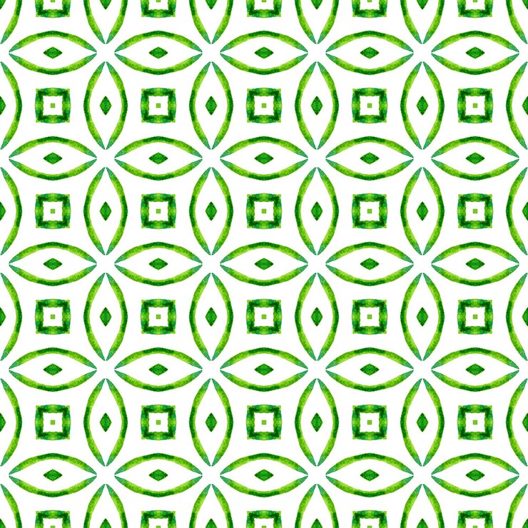Photo modèle sans couture de médaillon boho artistique vert