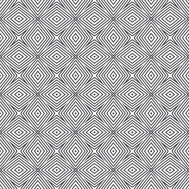 Modèle sans couture mosaïque noir symétrique