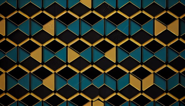 Modèle sans couture de mosaïque rétro avec turquoise noir
