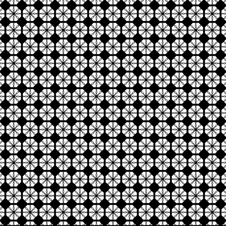 Photo modèle sans couture noir et blanc avec un motif géométrique.