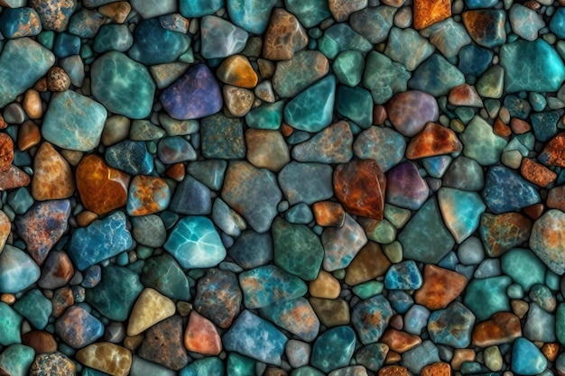 Modèle sans couture de pierres de galets colorés abstrait