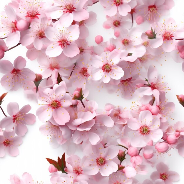 Photo modèle sans couture de sakura en fleurs