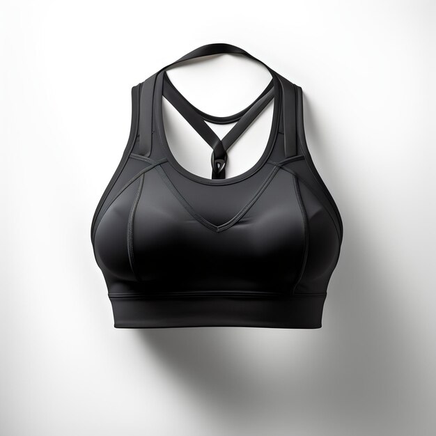 Photo modèle de soutien-gorge sportif isolé sur un fond blanc