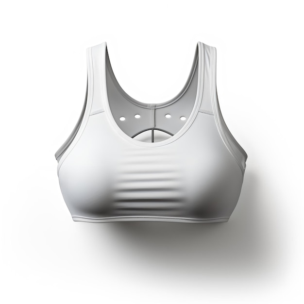 Modèle de soutien-gorge sportif isolé sur un fond blanc