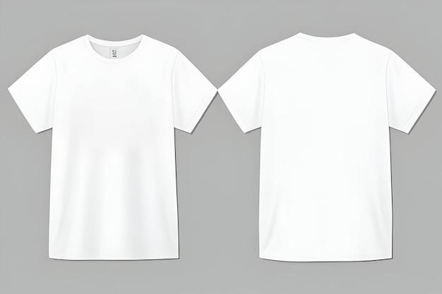 Un modèle de t-shirt blanc à l'arrière-plan lisse et propre