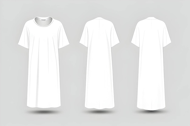 Un modèle de t-shirt blanc à l'arrière-plan lisse et propre