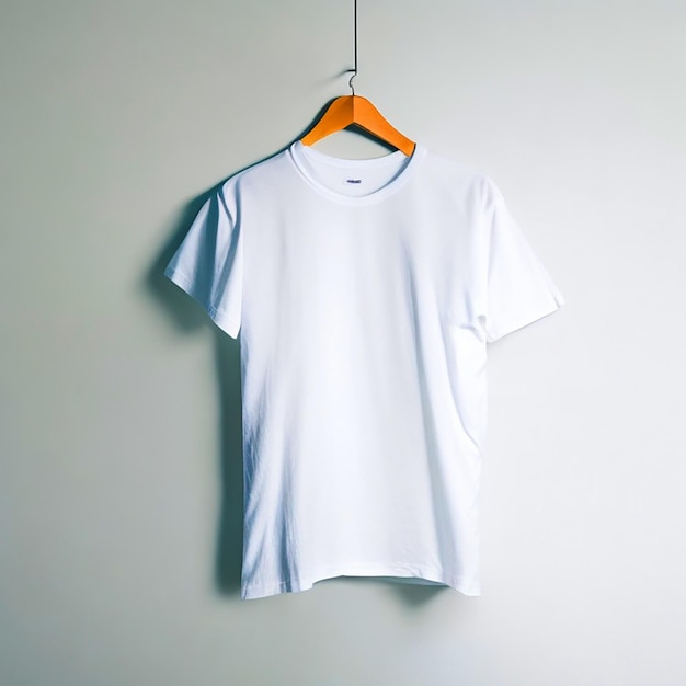 modèle de T-shirt blanc à fond blanc