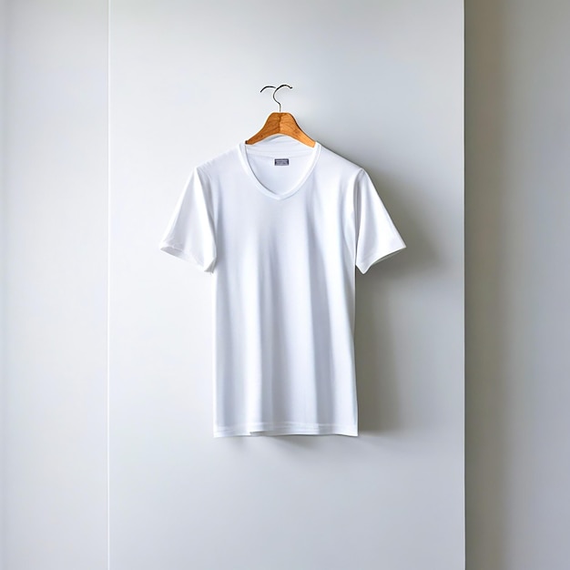 modèle de T-shirt blanc à fond blanc