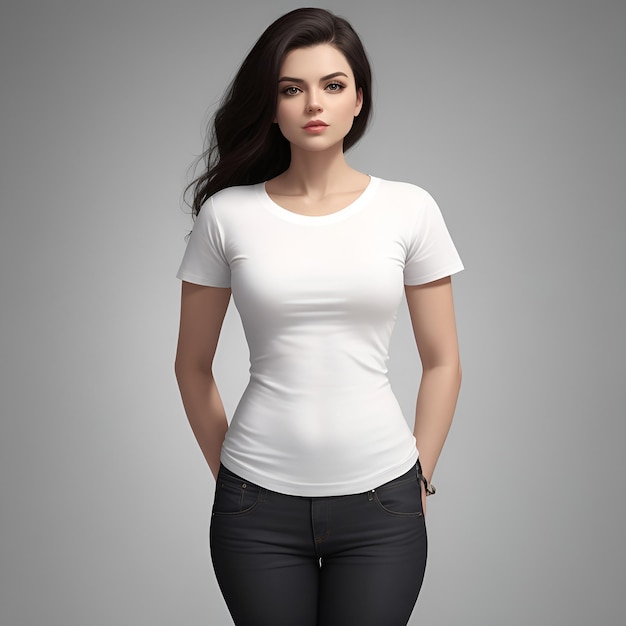 modèle de t-shirt blanc