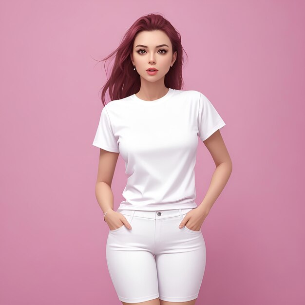 modèle de t-shirt blanc