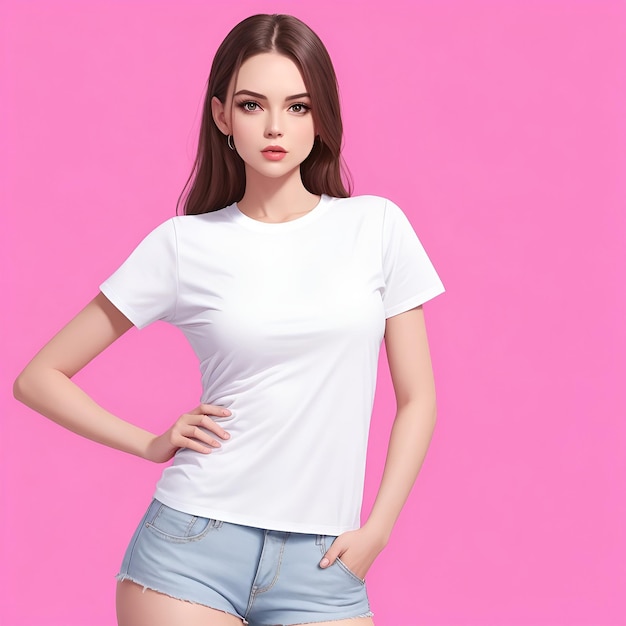 modèle de t-shirt blanc