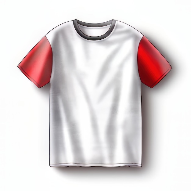 modèle de T-shirt sur fond blanc