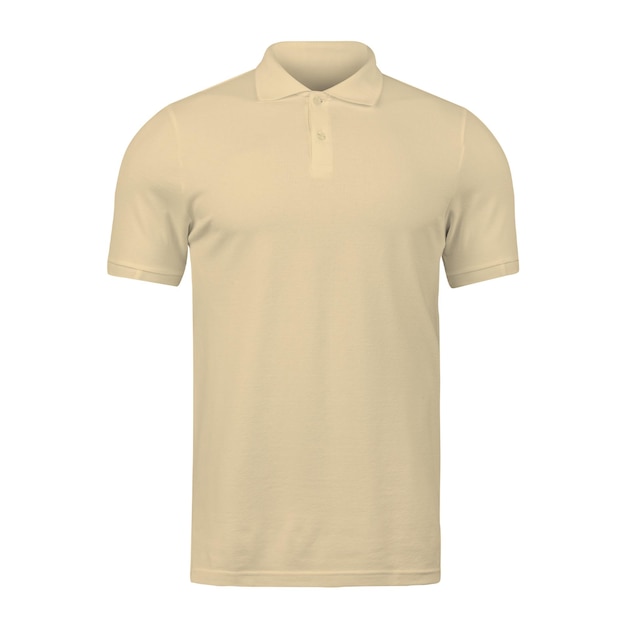 Modèle de t-shirt de polo de couleur blé photo réaliste