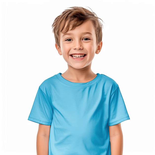 modèle de T-shirt pour enfants avec design de T-shirts jaune vert rouge orange gris avec fond blanc