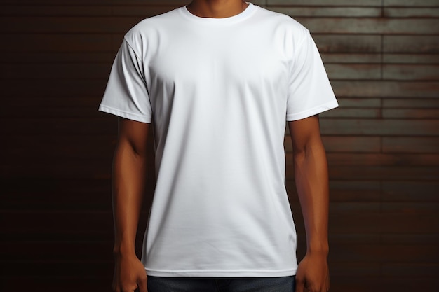 modèle de t-shirt pour hommes couleur blanche propre