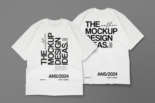 modèle de t-shirt surdimensionné