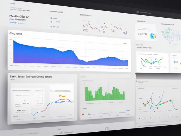 Modèle de tableau de bord avec des graphiques à personnaliser