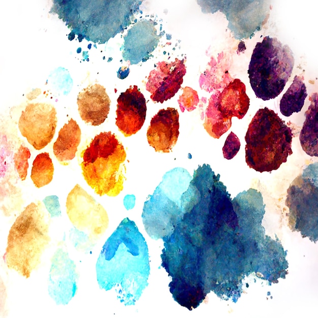 Modèle de taches d'aquarelle splash multicolore pour vos créations