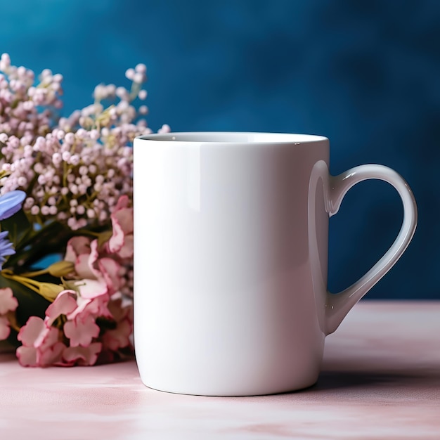 Photo modèle de tasse blanche blanche