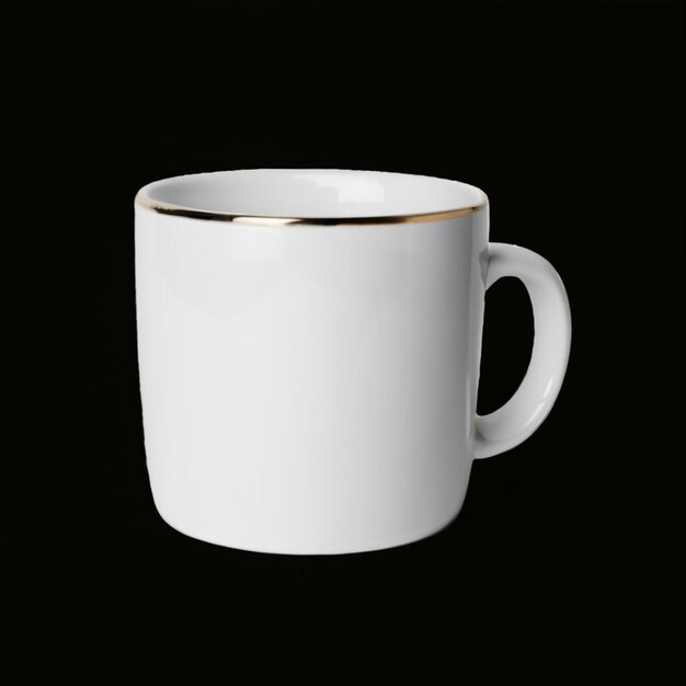 Un modèle de tasse en céramique blanche