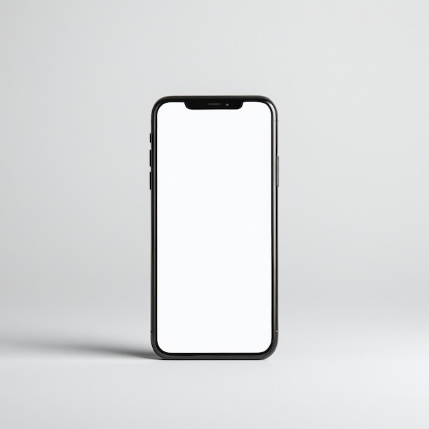 Modèle de téléphone portable sur un fond isolé