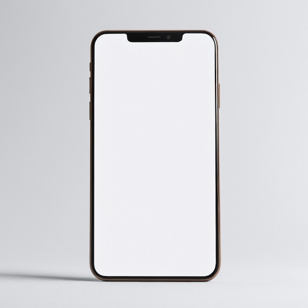 Modèle de téléphone portable sur un fond isolé