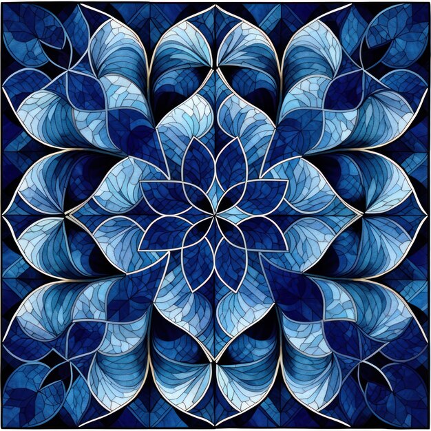 Photo le modèle de tessellation d'indigo v 52 id de travail 6b81ec75ba1345f5a63f15ba2acdad76