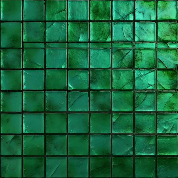 Photo modèle de texture transparente de carreaux verts