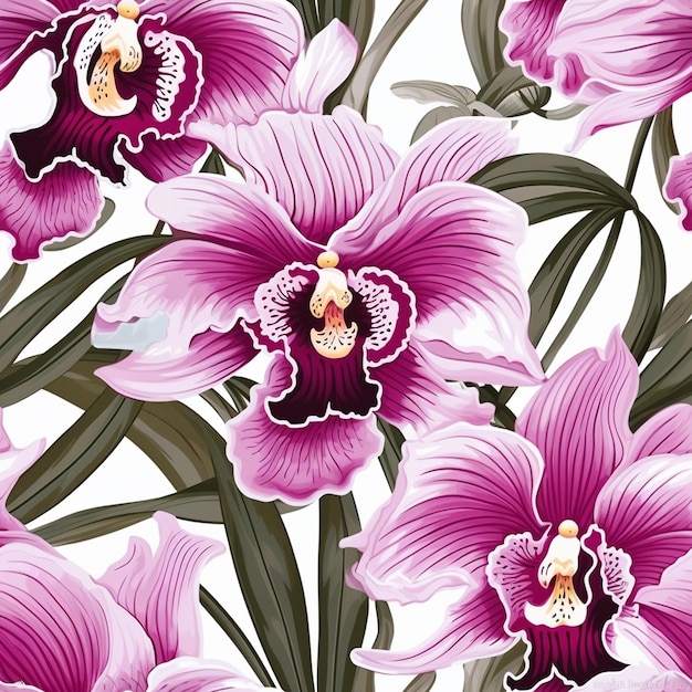 Modèle tropical d'orchidée