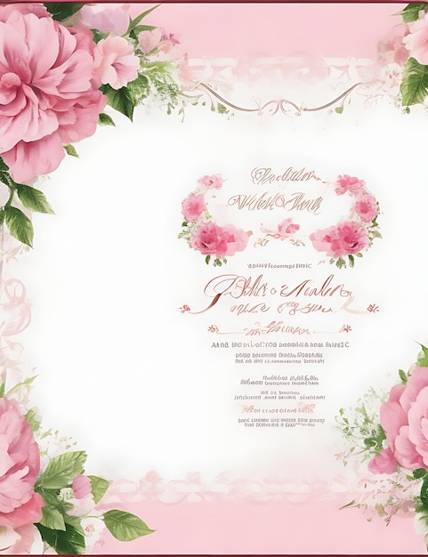 Modèle vectoriel de carte d'invitation de mariage florale colorée