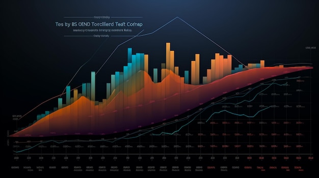 modèle vectoriel d'infographie moderne avec des graphiques statistiques et des graphiques financiers modèle de diagramme et c.