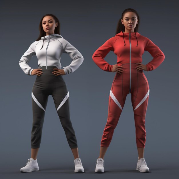 Modèle de vêtements de sport