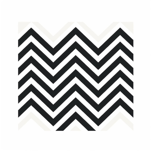 Modèle de zigzag noir et blanc du pop art minimaliste