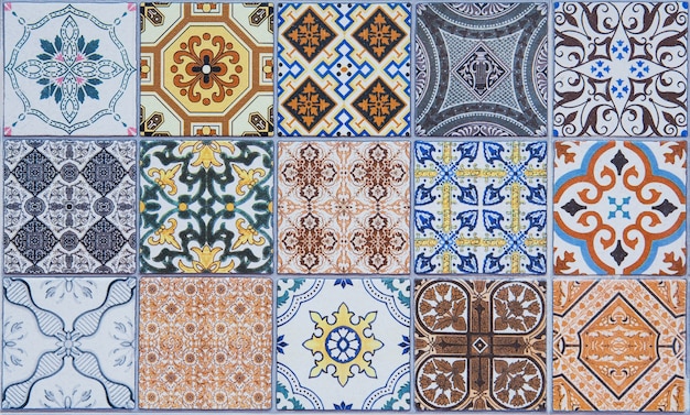 modèles de carreaux de céramique du Portugal.