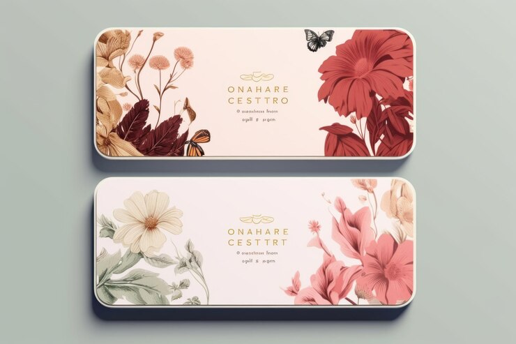 Photo des modèles de cartes de visite florales rafraîchissantes avec une maquette dynamique