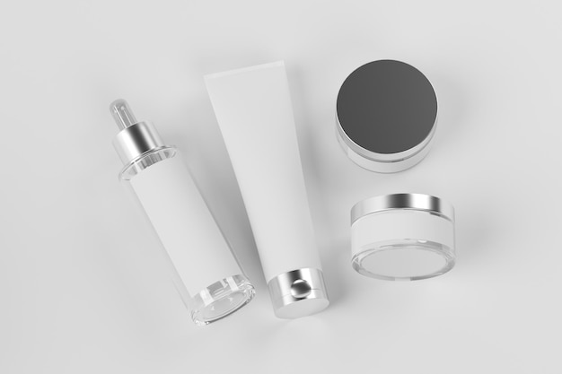 Modèles de décors 3D, de marques cosmétiques et d'emballages