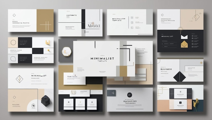 Photo des modèles minimalistes élégants pour l'image de marque moderne des modèles de conception minimalistes simples et intemporels