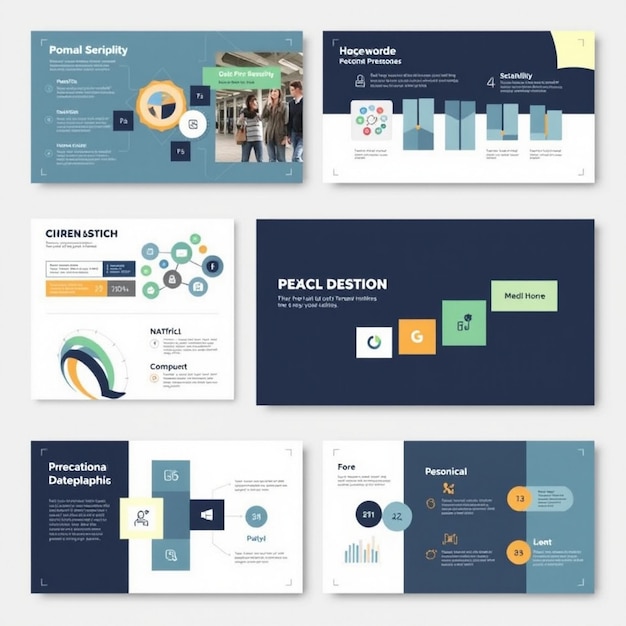 Modèles de présentation d'affaires Éléments infographiques pour les rapports de marketing et de conception Web