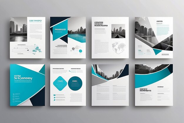 Modèles de présentation originaux ou brochure d'entreprise Facile à utiliser dans des flyers créatifs et des bannières d'informations de style des maquettes de stratégie à la mode