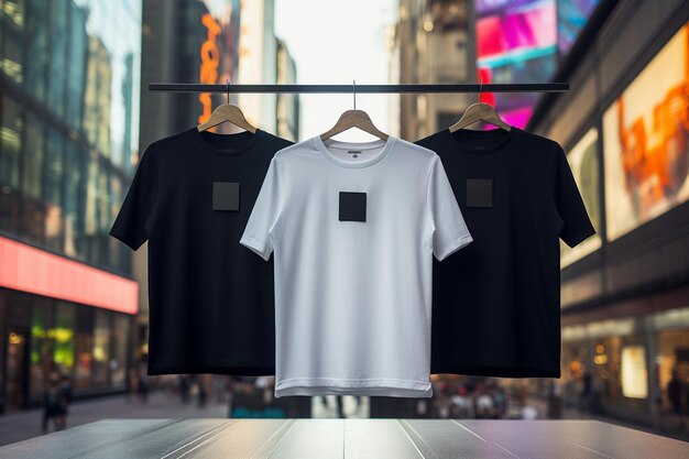 Photo modèles de t-shirts surdimensionnés de style urbain