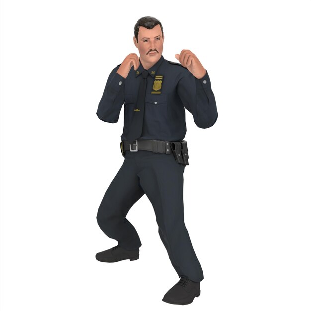 Modélisation 3D d'un policier