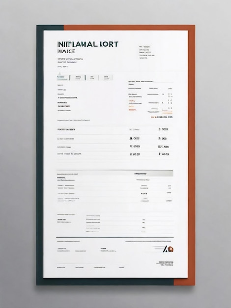 Photo moderne et créatif modèle de conception de facture
