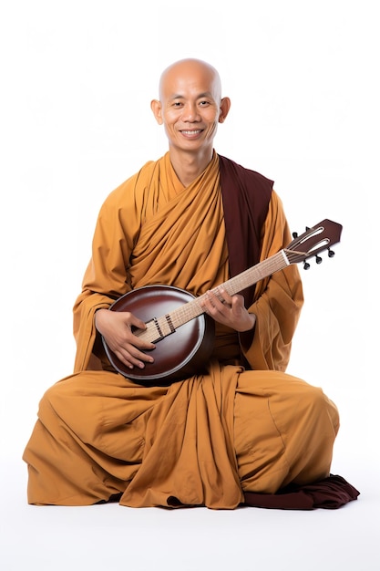 Photo le moine bouddhiste serein généré par l'ia
