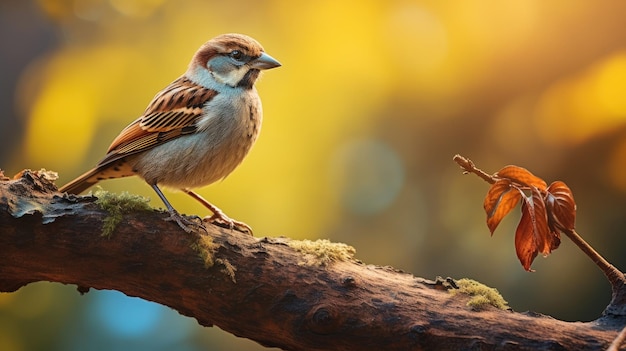 Un moineau sur une branche Image générée par l'IA