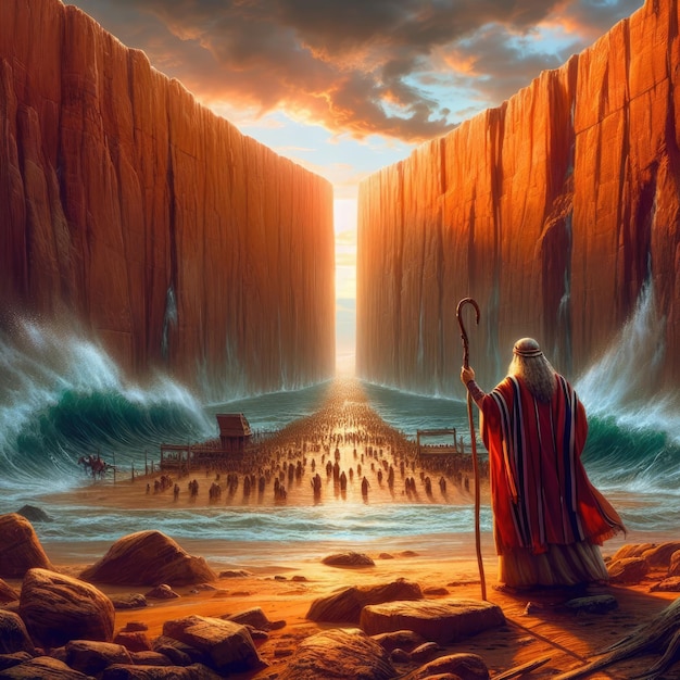 Moïse a fendu la mer Rouge