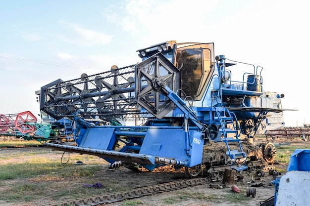 Photo les moissonneuses, les machines agricoles