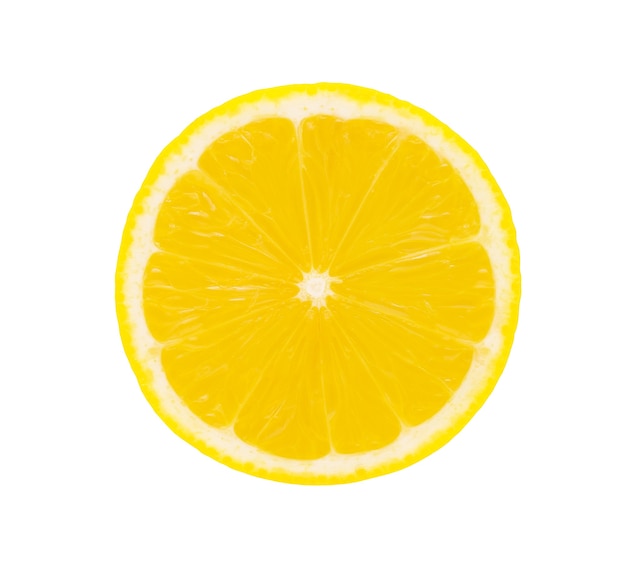 Une moitié de citron isolé sur blanc.