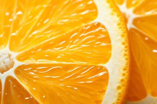 La moitié d'un citrus orange en gros plan