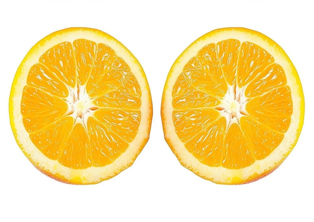Des moitiés d'orange vibrantes